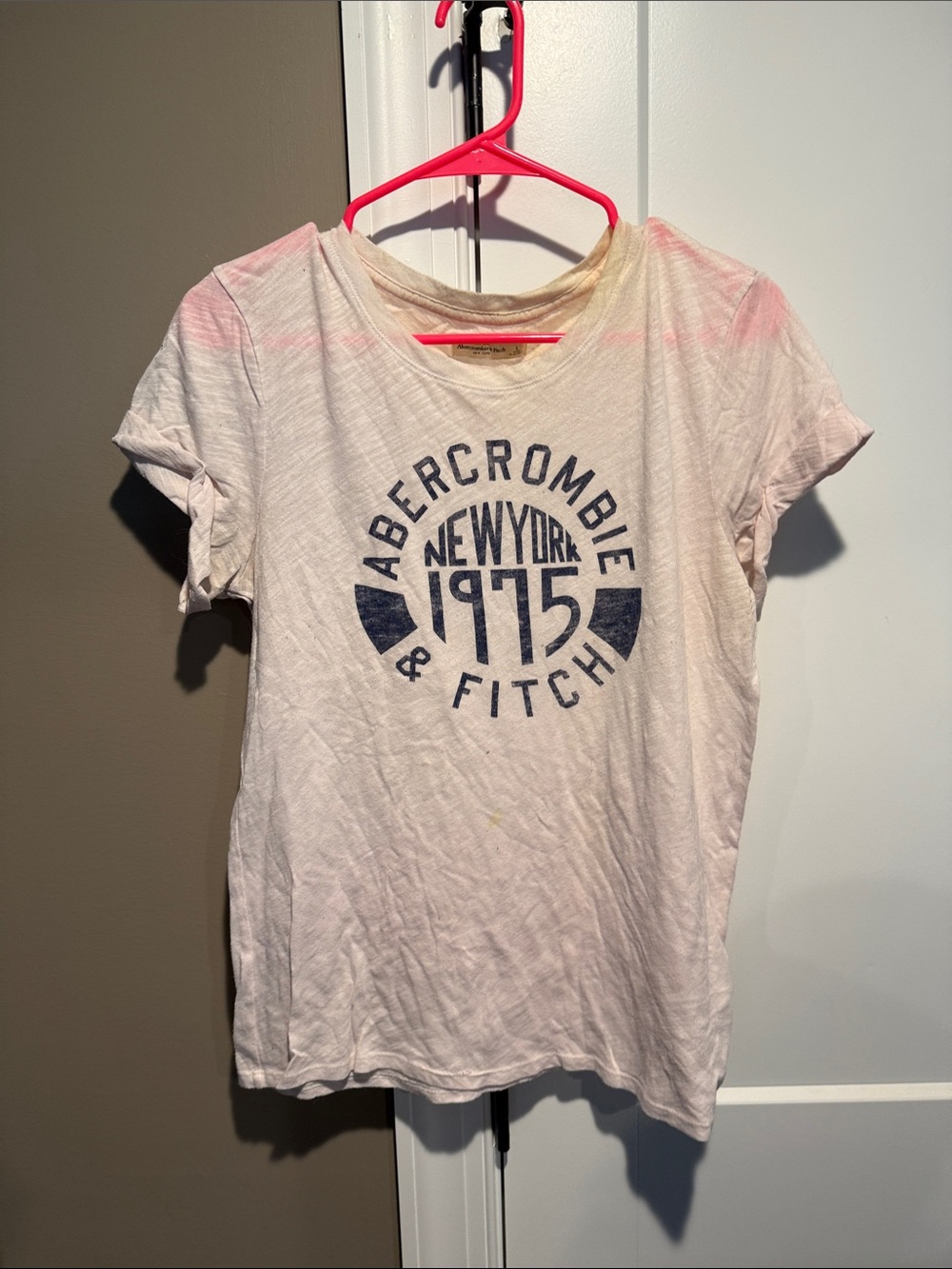 Abercrombie & Fitch Tee with Navy Logo